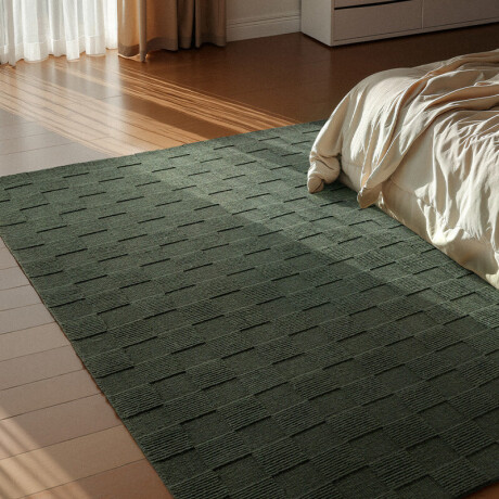 Wollen Vloerkleed Scala - Groen 200x80cm - Wol - Dekbed-Discounter.nl