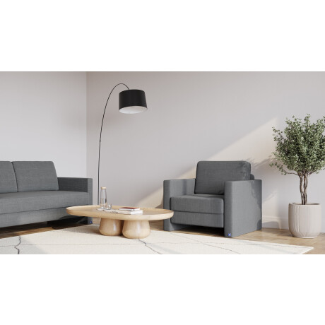 BRUNO slaapstoel 70cm in donkergrijs | praktisch formaat | stevig massief hout & boxspringcomfort