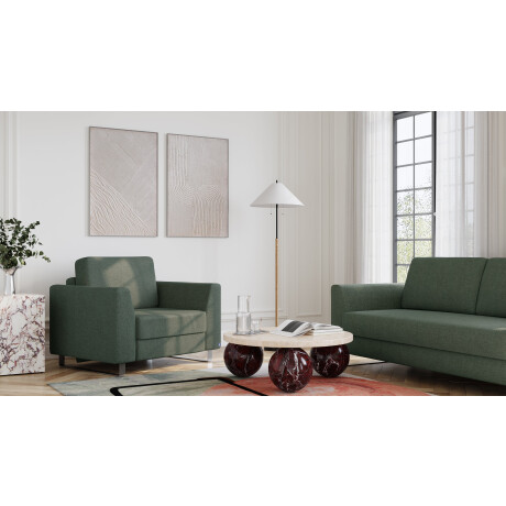 BRUNO slaapstoel 70cm in Aurora Forest groen | praktisch formaat | stevig massief hout & boxspringcomfort