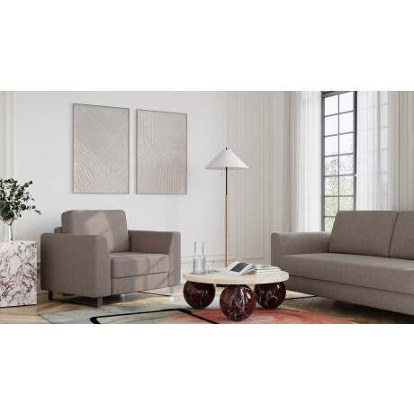 BRUNO slaapstoel 70cm in aurora taupe | praktisch formaat | stevig massief hout & boxspringcomfort