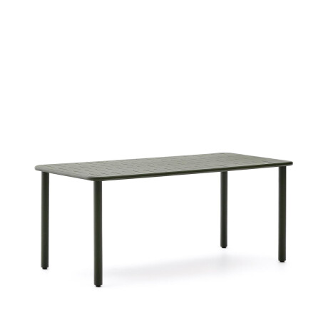 Kave Home Tuintafel 'Brai' Staal, 180 x 90cm, kleur Donkergroen