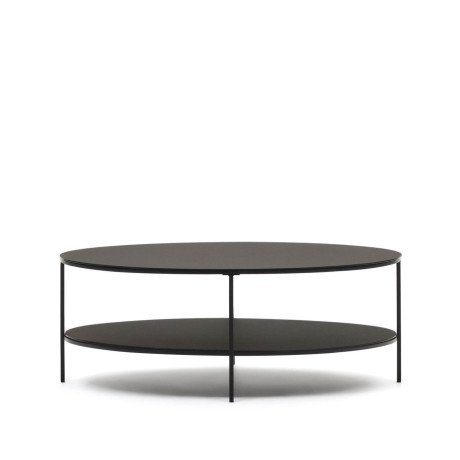 Kave Home Ovale Salontafel 'Fideia' Glas en Metaal, 110 x 65cm