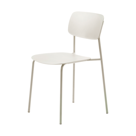 Julan kunststof eetkamerstoel grijs/beige