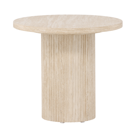 Nohr houten salontafel beige - Ø 50 cm