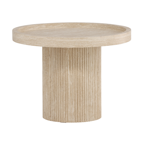 Micah houten bijzettafel beige - Ø 60 cm