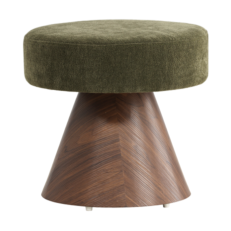 Lexi ronde poef donkergroen - Ø 48 cm