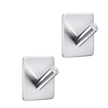 XIVADA Handdoekhaakjes Paza - Zelfklevend - Rvs - Zilver - Set van 2