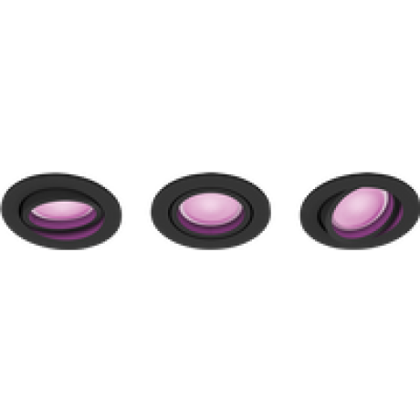Philips Hue Centura inbouwspot White and Color rond Zwart 3-pack