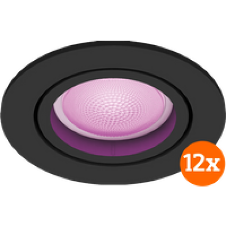 Philips Hue Centura inbouwspot White and Color - rond - Zwart - 12-pack