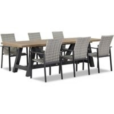 Lifestyle Upton/Trente 260 cm dining tuinset 7-delig stapelbaar