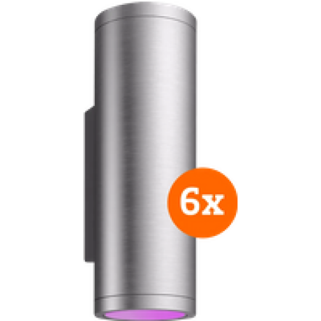 Philips Hue Appear muurlamp White and Color RVS 6-Pack