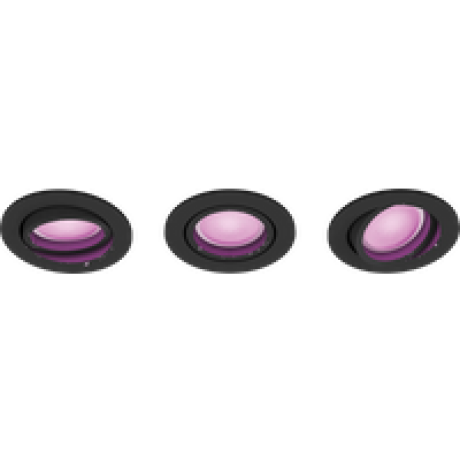Philips Hue Centura inbouwspot White and Color - rond - Zwart - 3-pack