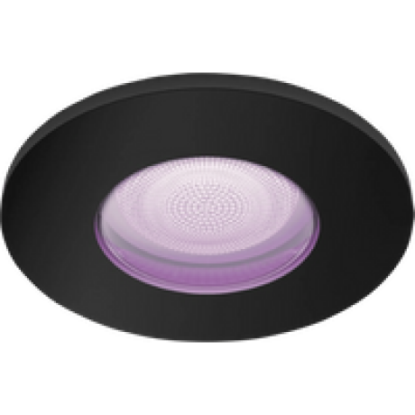 Philips Hue Xamento badkamer inbouwspot White and Color - Zwart - Rond