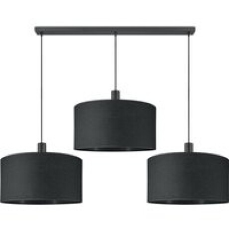 LED Plafondlamp Rond - Ø35cm - Metaal - 3 Hoogtes tot 23cm - Zwart - Modern Design - set met 3 E27 Lamphouder - Voor Woonkamer en Slaapkamer en Eetkamer