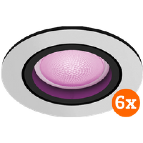 Philips Hue Centura inbouwspot White and Color - rond - Aluminium - 6-pack