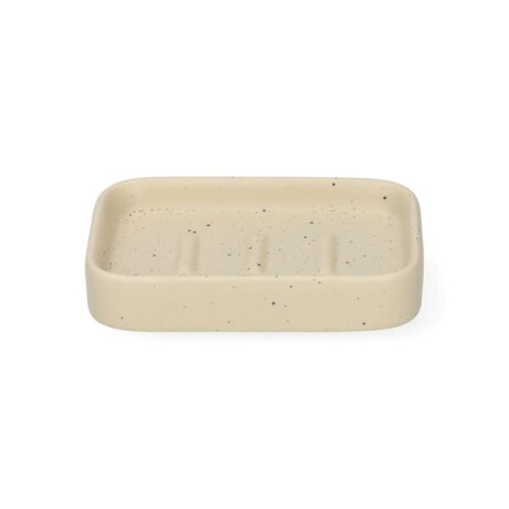 Zeepbakje, keramiek, beige spikkel, 8,4 cm x 6,4 cm