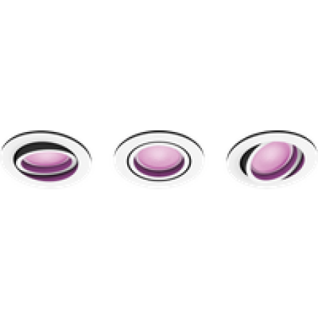 Philips Hue Centura inbouwspot White and Color - rond - Wit - 3-pack