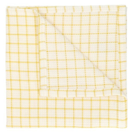 Vaatdoekje, bio-katoen, lichtgeel geruit, 40 x 40 cm