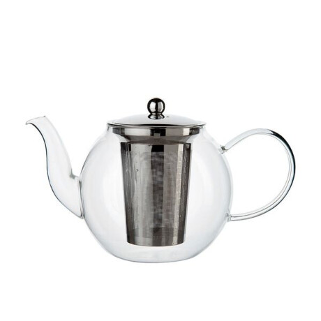 Theepot met theezeefje, bol, glas, 1,2 l