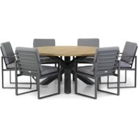 Santika Zaga/Rockville 160 cm dining tuinset 7-delig