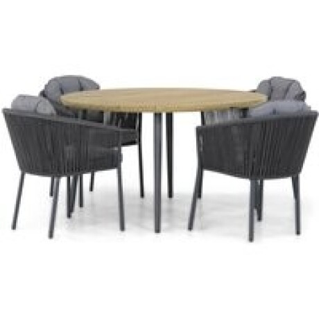Santika Novita/Montana 130 cm rond dining tuinset 5-delig