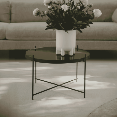 Zuiver Ronde Salontafel 'Cupid' Glas, kleur Zwart