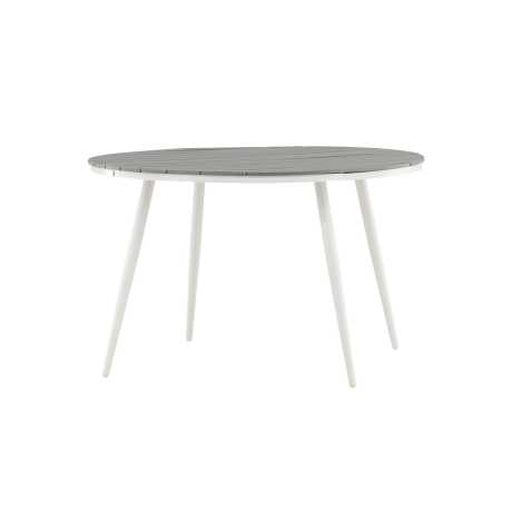 Aaron polywood tuintafel wit - Ø120 cm