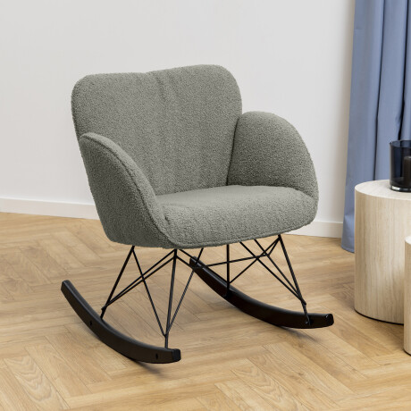 Bendt Schommelstoel 'Quintus' Teddy, kleur Grijs/Bruin