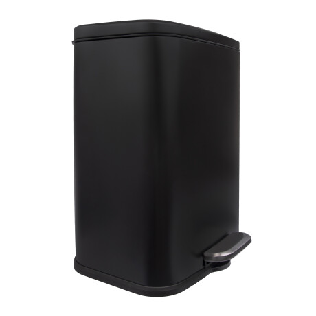 QUVIO Prullenbak 13 L - Rechthoekig afgerond - Metaal - Zwart