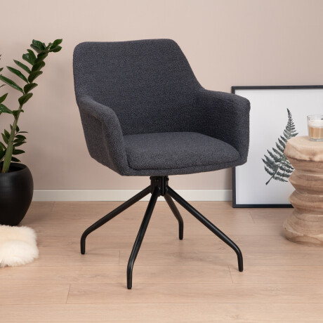 Sohome Draaibare Eetkamerstoel 'Lori' Bouclé, kleur Indigo