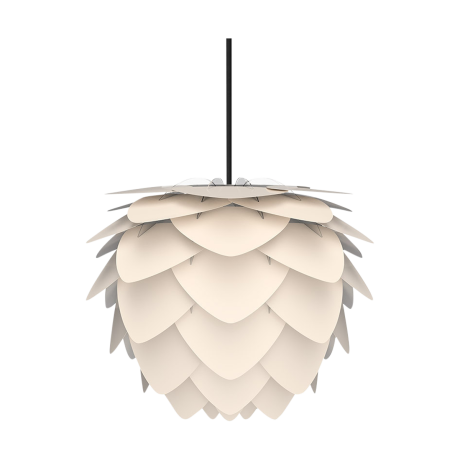 Aluvia Mini hanglamp pearl white - met koordset zwart - Ø 40 cm