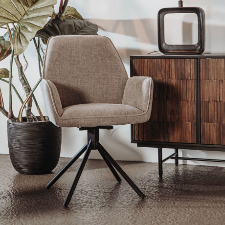 Tower Living Draaibare Eetkamerstoel 'Amaro' kleur Beige