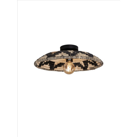 GOOD&MOJO Plafondlamp 'Andros' Zeegras, 45cm, kleur Zwart/Naturel