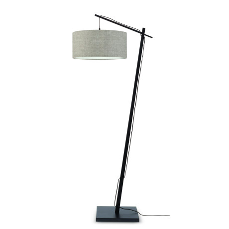 GOOD&MOJO Vloerlamp 'Andes' Bamboe en Eco linnen, 176cm, kleur Dark Linen