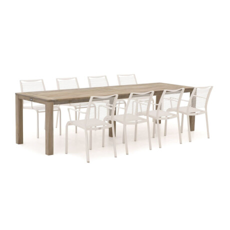Apple Bee Hawaii/ROUGH-S 300cm dining tuinset 9-delig stapelbaar - Laagste prijsgarantie!