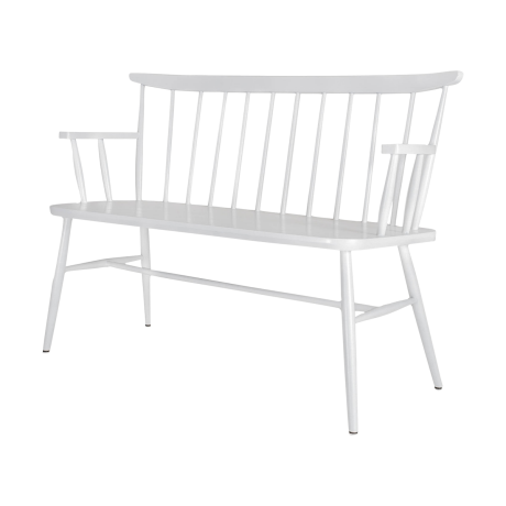 Laura houten eetkamerbank wit