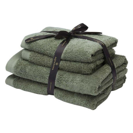 Aquanova Rio - Handdoek bundel - GOTS KATOEN - 2x 50x100 + 2x 67x130 cm - Forest (legergroen) RIOBUS-269