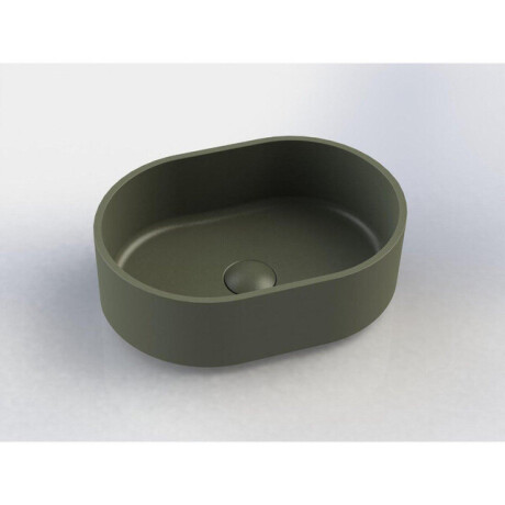 Arcqua Case waskom - 40x28cm - Ovaal - Cast marble Mat groen WAS396111