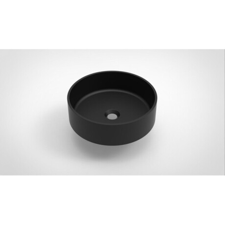 Arcqua Case waskom - 40x40cm - Rond - Cast marble Zwart Mat WAS124560