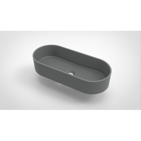 Arcqua Case waskom - 60x26cm - Ovaal - Cast marble Grijs Mat WAS453465