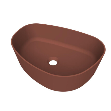 Arcqua Rocker waskom - opbouw - organisch rechts - 50x37cm - mat terracotta WAS755635
