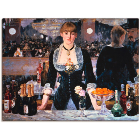 Artland Artprint De bar van de Folies-Bergeres, ca. 1881 als artprint op linnen, poster in verschillende formaten maten