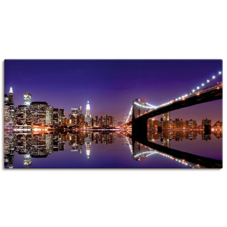 Artland Artprint op linnen New York skyline gespannen op een spieraam