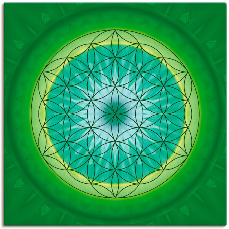 Artland Artprint op linnen Bloem van het leven 3 gespannen op een spieraam