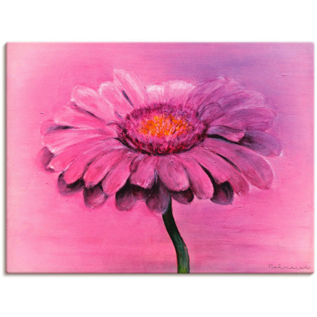 Artland Artprint op linnen Gerbera gespannen op een spieraam