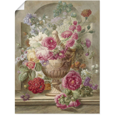 Artland Artprint Vaas met bloemen als artprint op linnen, poster, muursticker in verschillende maten