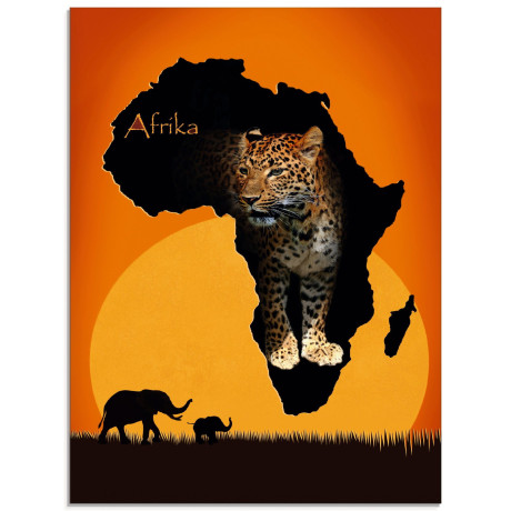 Artland Print op glas Afrika het zwarte continent