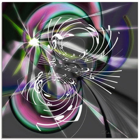 Artland Print op glas Fractaal spel met noten