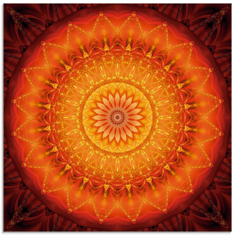 Artland Print op glas Mandala energie 1 in verschillende maten