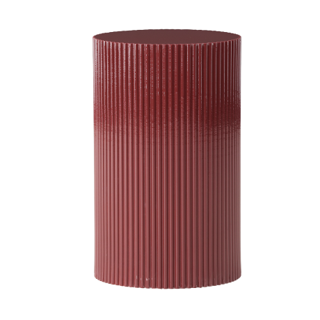 Asa houten bijzettafel bordeaux rood - Ø 31 cm
